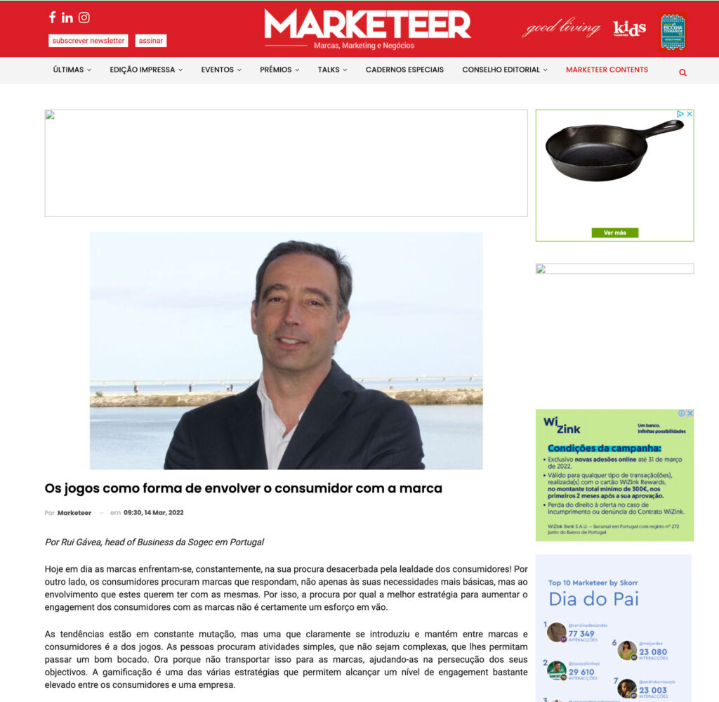 Sogec em destaque na marketeer